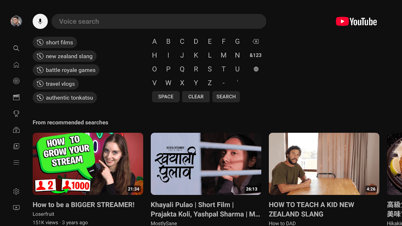 YouTube for Android TV — Screenshot 3
