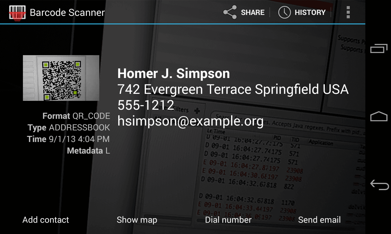 Barcode Scanner — Screenshot 2